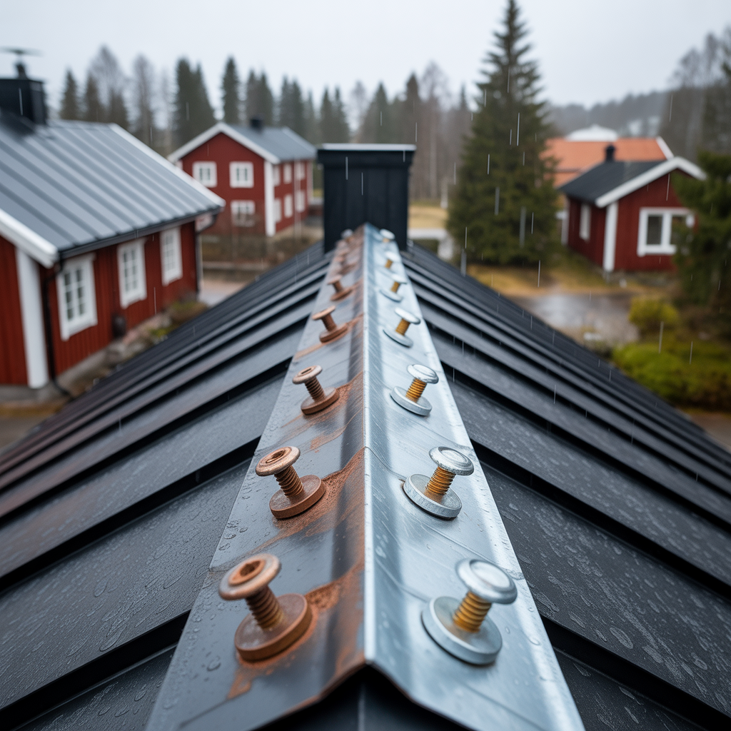 jamforelse av takplatsskruv korrosionsskydd och hallfasthet