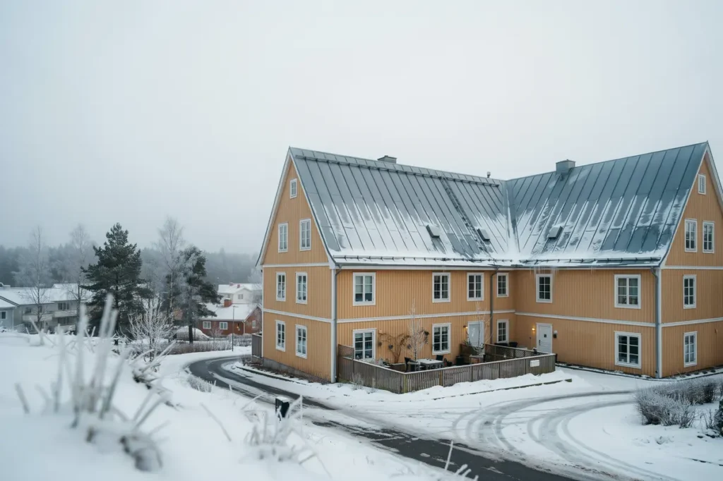 sn skottning och sn r jning av tak p flerbostadshus i rissne sundbyberg
