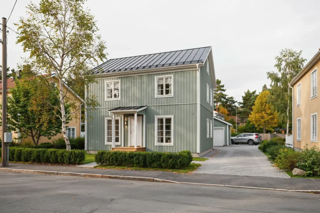 panelbyte och m lning av tr fasad p villa i rissne sundbyberg